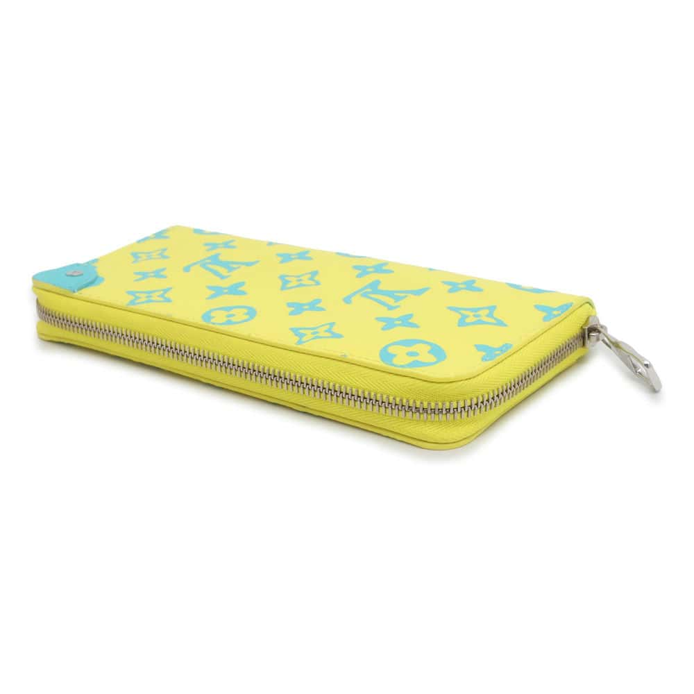 LOUIS VUITTON Zippy wallet Vertical Yellow/Blue M82005 Monogram Playground