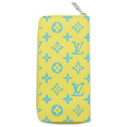 LOUIS VUITTON Zippy wallet Vertical Yellow/Blue M82005 Monogram Playground