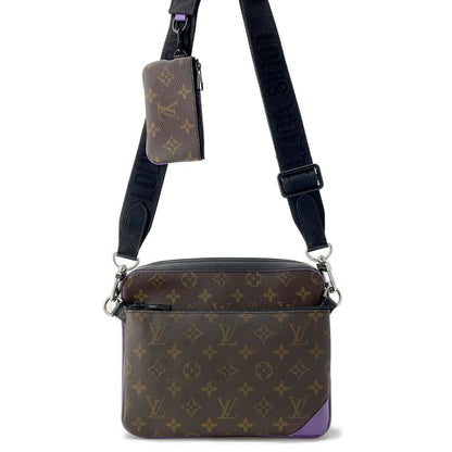 LOUIS VUITTON Trio Messenger Noir M46266 Monogram Macassar Canvas