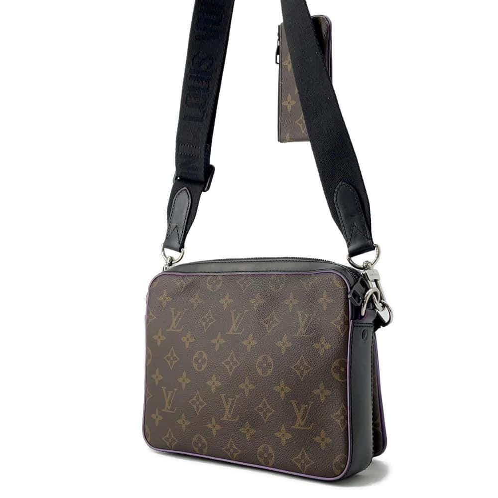 LOUIS VUITTON Trio Messenger Noir M46266 Monogram Macassar Canvas