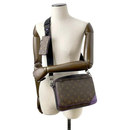 LOUIS VUITTON Trio Messenger Noir M46266 Monogram Macassar Canvas