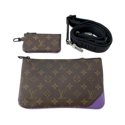 LOUIS VUITTON Trio Messenger Noir M46266 Monogram Macassar Canvas