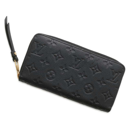 LOUIS VUITTON Zippy Wallet Noir M61864 Monogram Empreinte Leather