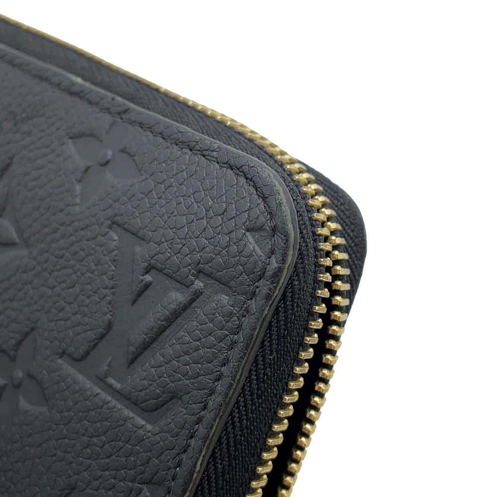 LOUIS VUITTON Zippy Wallet Noir M61864 Monogram Empreinte Leather