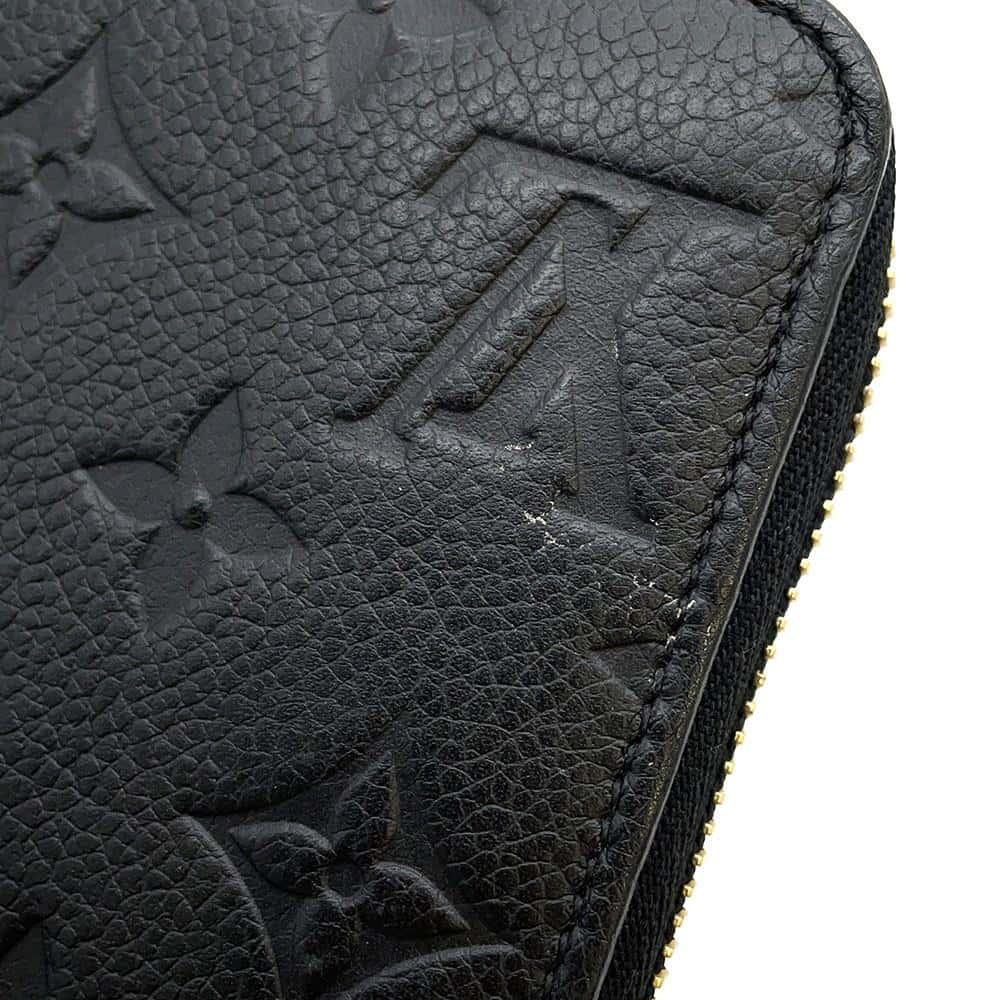 LOUIS VUITTON Zippy Wallet Noir M61864 Monogram Empreinte Leather