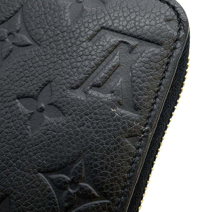 LOUIS VUITTON Zippy Wallet Noir M61864 Monogram Empreinte Leather