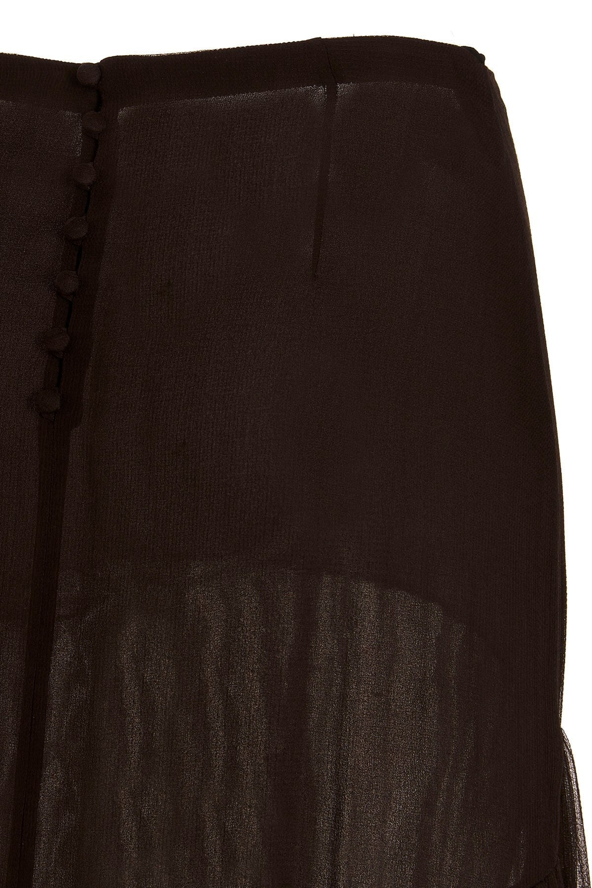 Saint Laurent Women Flounced Long Skirt