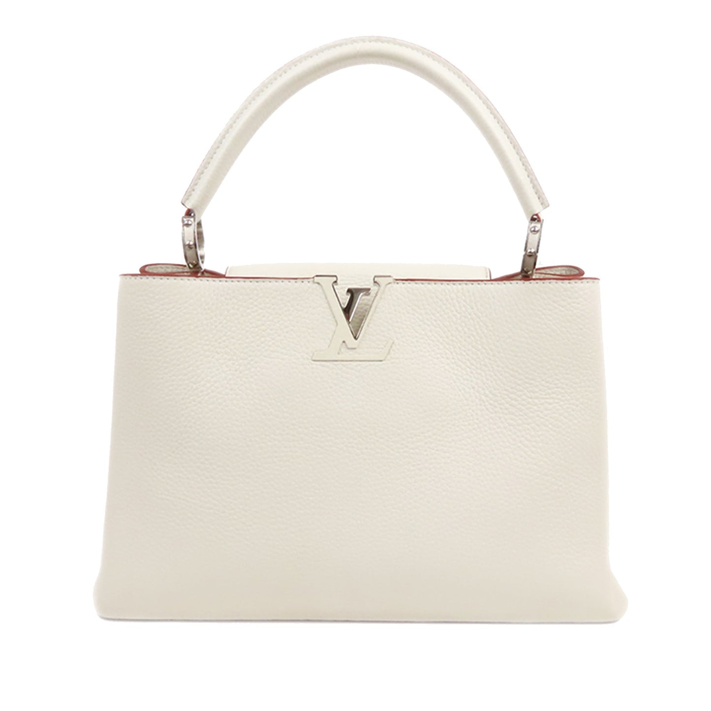 Louis Vuitton Capucines MM White Taurillon