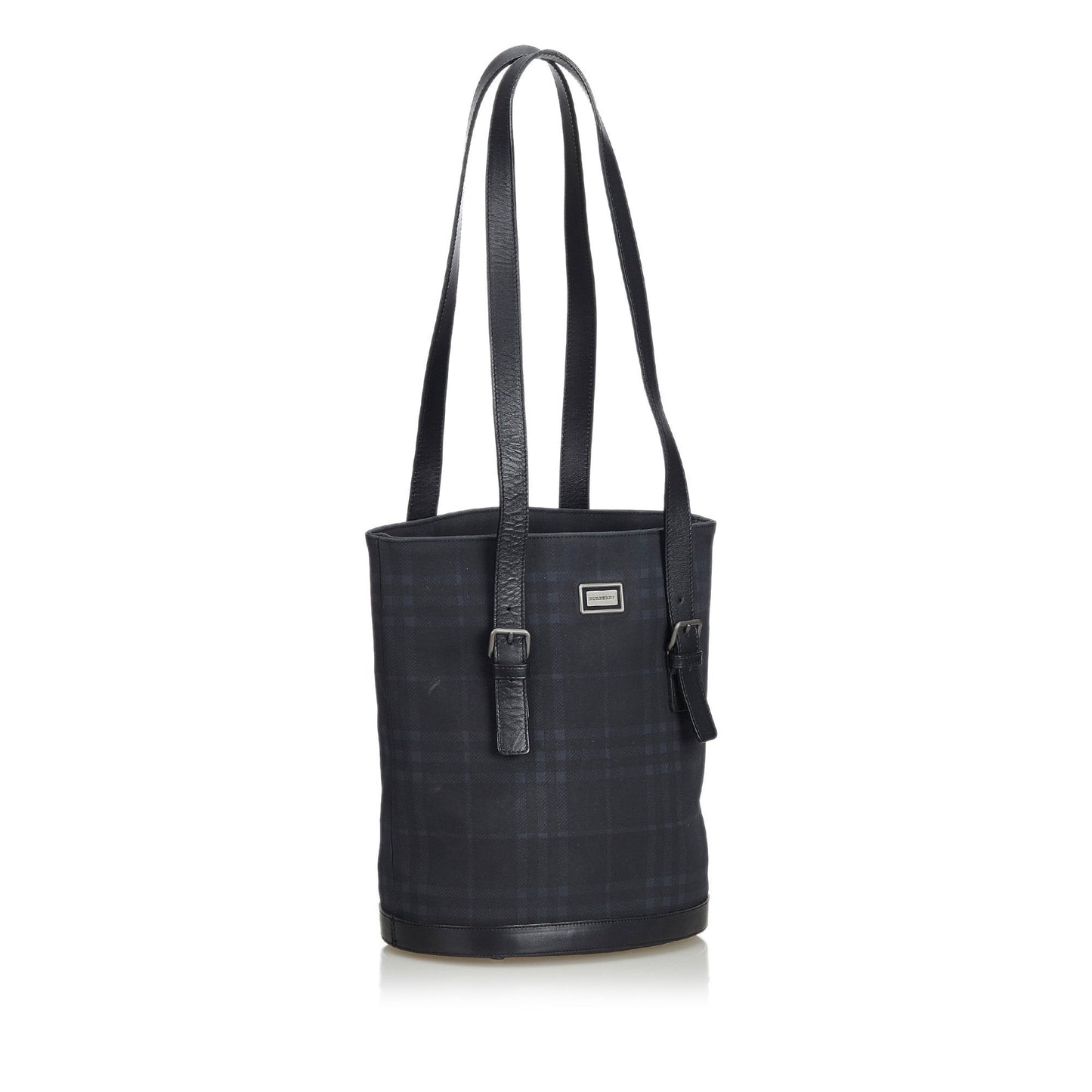 Burberry Black PVC Plastic Smoke Check Tote Bag United Kingdom