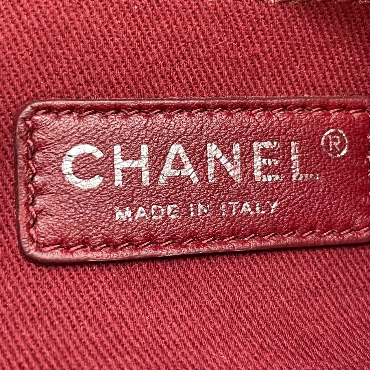 Chanel Deauville Tote 2011 Medium Red Denim Top Handle