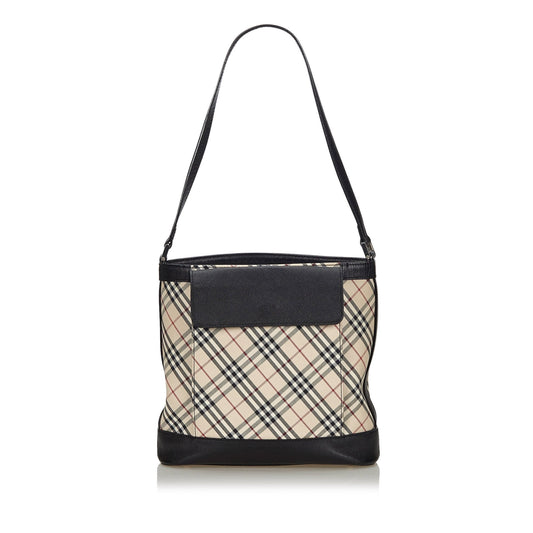 Burberry Brown Nova Check Canvas Shoulder Bag United Kingdom