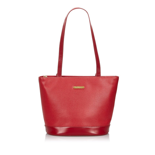 Burberry Red Others Leather Tote Bag United Kingdom