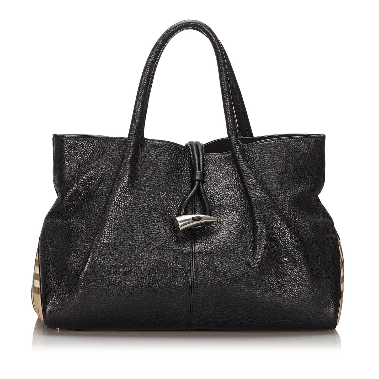 Burberry Black Others Leather Tote Bag United Kingdom