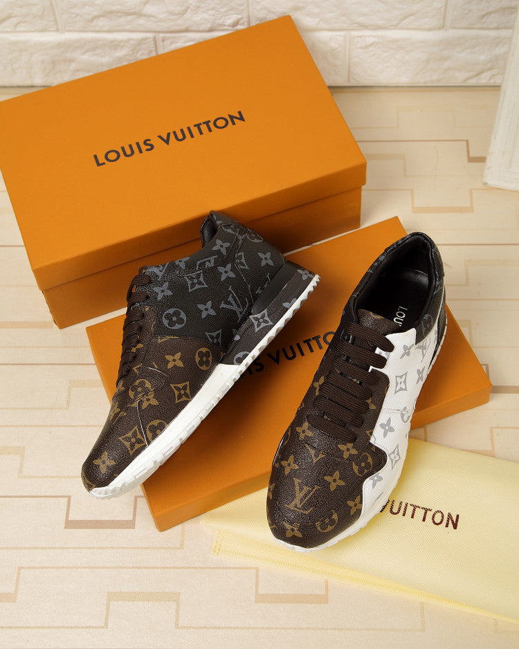 The Bags Vibe - Louis Vuitton LWnogram Denim Brown And Gray Sneaker