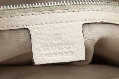 Gucci Brown & White Canvas Supreme Braided Handle Tote