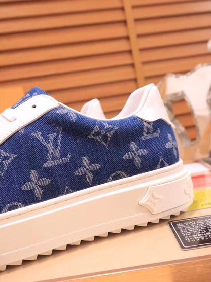 The Bags Vibe - Louis Vuitton Time Out Brown Blue White Sneaker