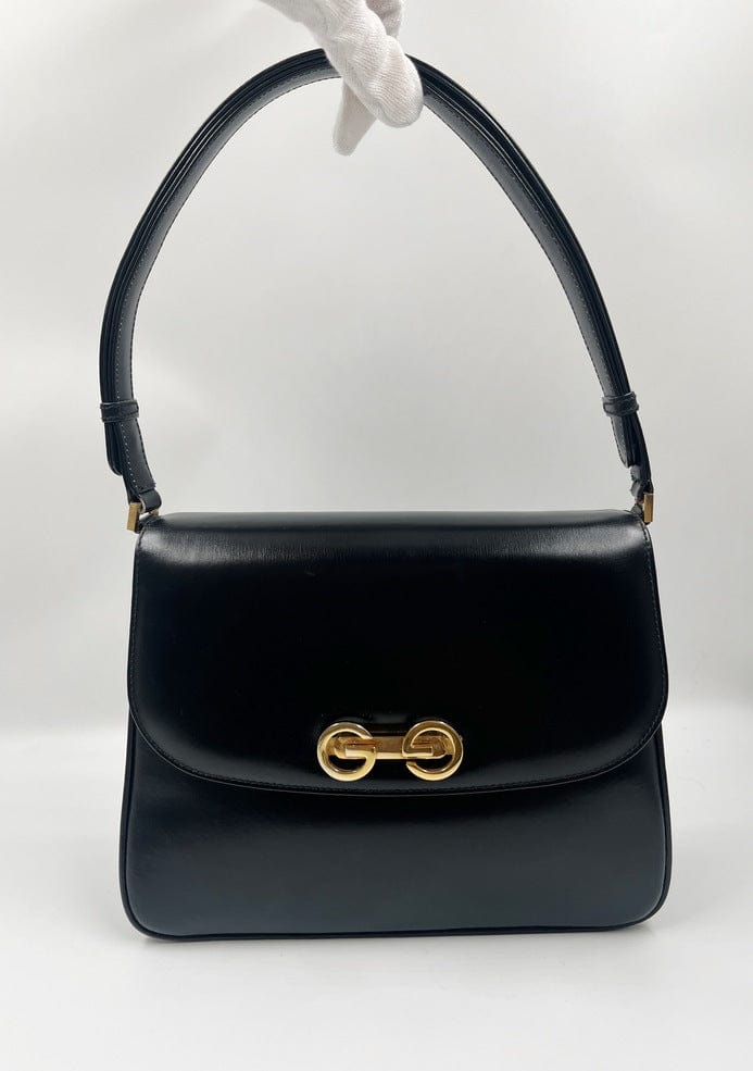 Stunning Vintage Gucci Box Bag - Black Leather