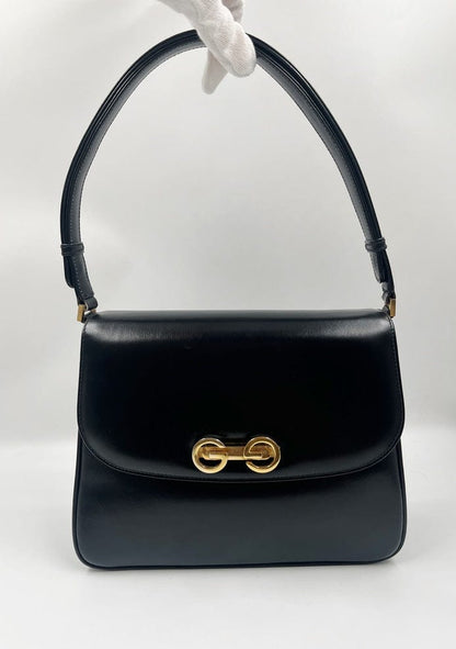 Stunning Vintage Gucci Box Bag - Black Leather