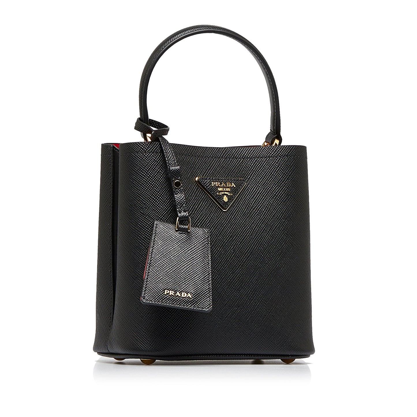 Prada Cuir Panier Bag Black Saffiano