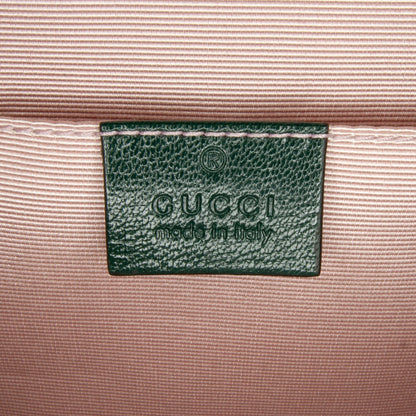 Gucci Sylvie Wicker Small Green Beige