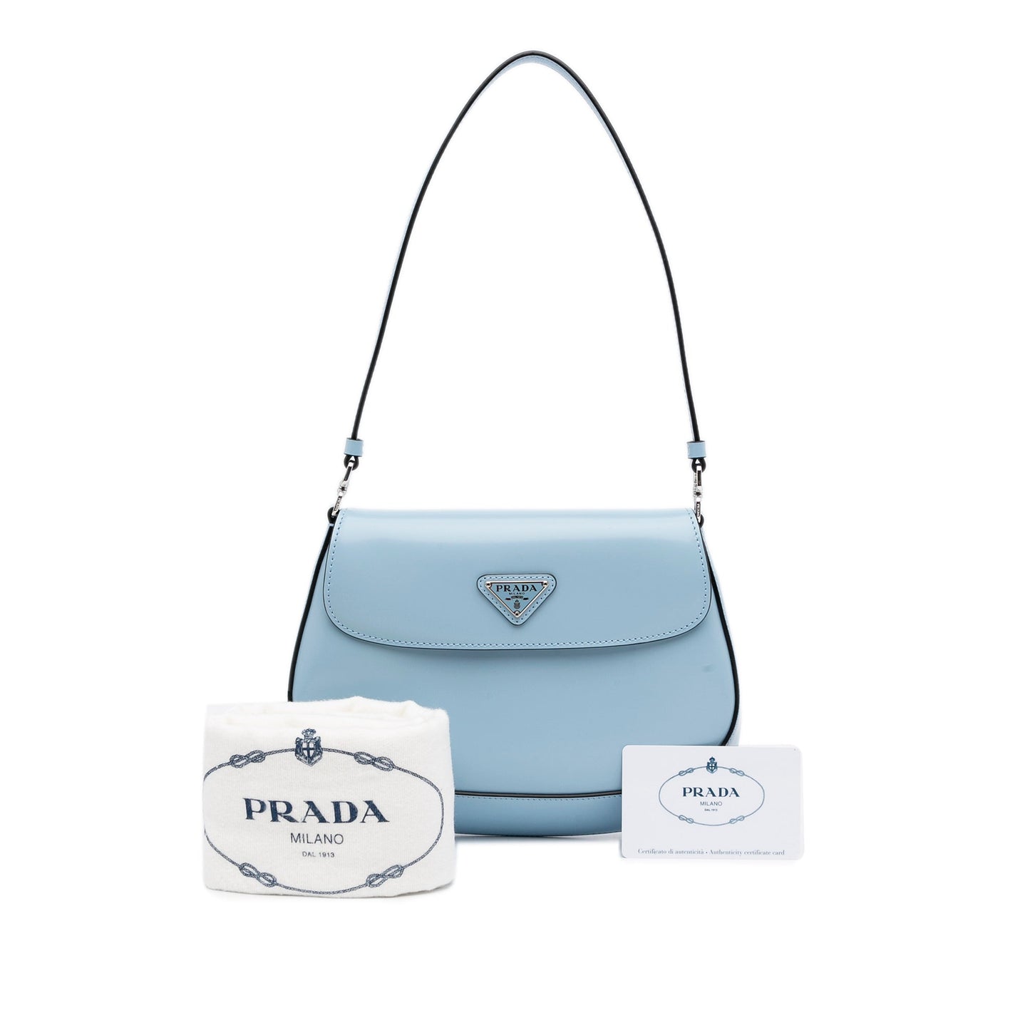 Prada Cleo Light Blue Leather