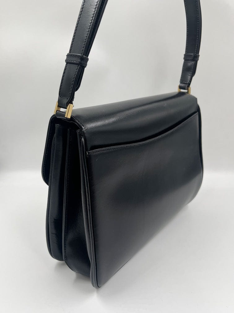 Stunning Vintage Gucci Box Bag - Black Leather