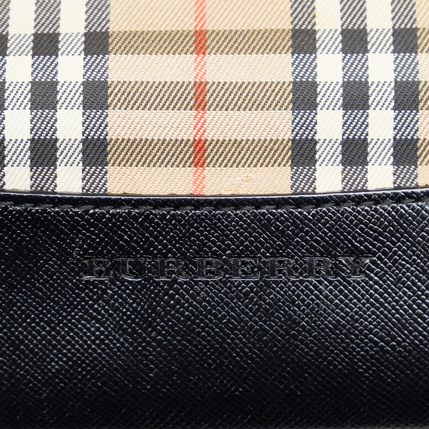 Tan Burberry Haymarket Check Tote