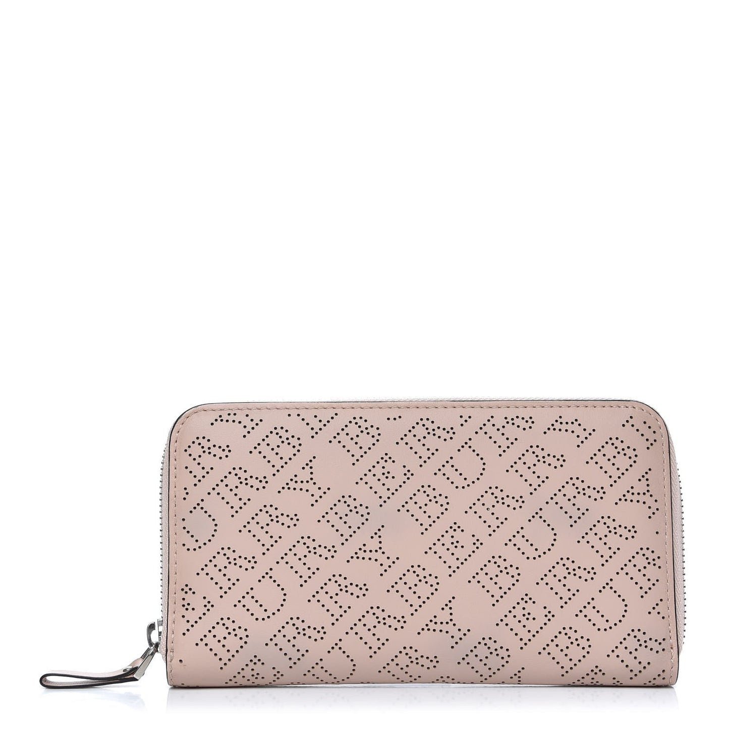 BURBERRY PERFORATED CALFSKIN ZIP AROUND WALLET