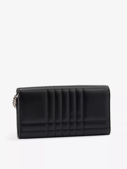 BURBERRY QUILTED LEATHER LOLA WALLET ON A CHAIN