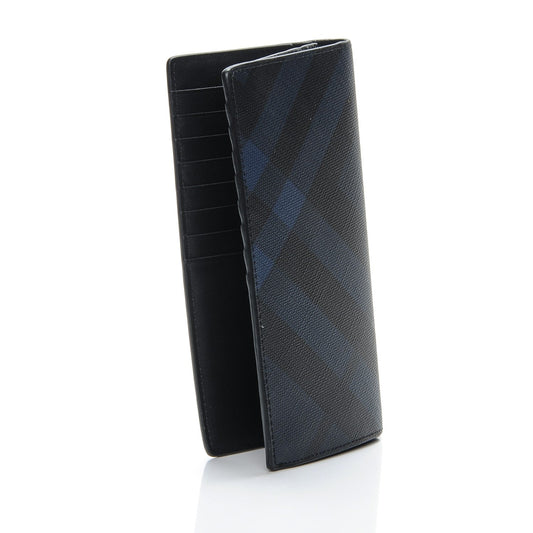 BURBERRY LONDON CHECK CONTINENTAL WALLET NAVY