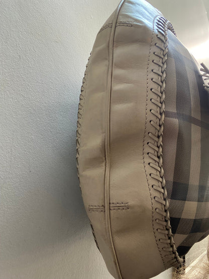 BURBERRY SMOKED CHECK PARADE HOBO BAG