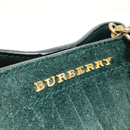 BURBERRY SUEDE FRINGE CHAIN SHOULDER BAG