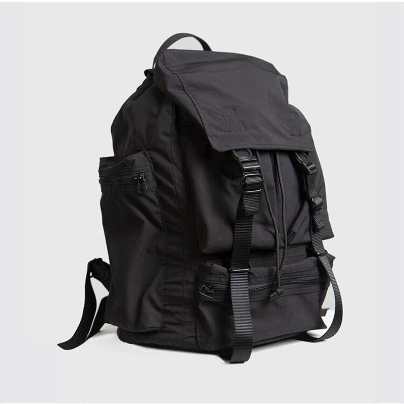 Gothslove Cool Black Backpacks for Men Nylon Waterproof Backpack Men Travel Backpack Large Capacity Student School Bags