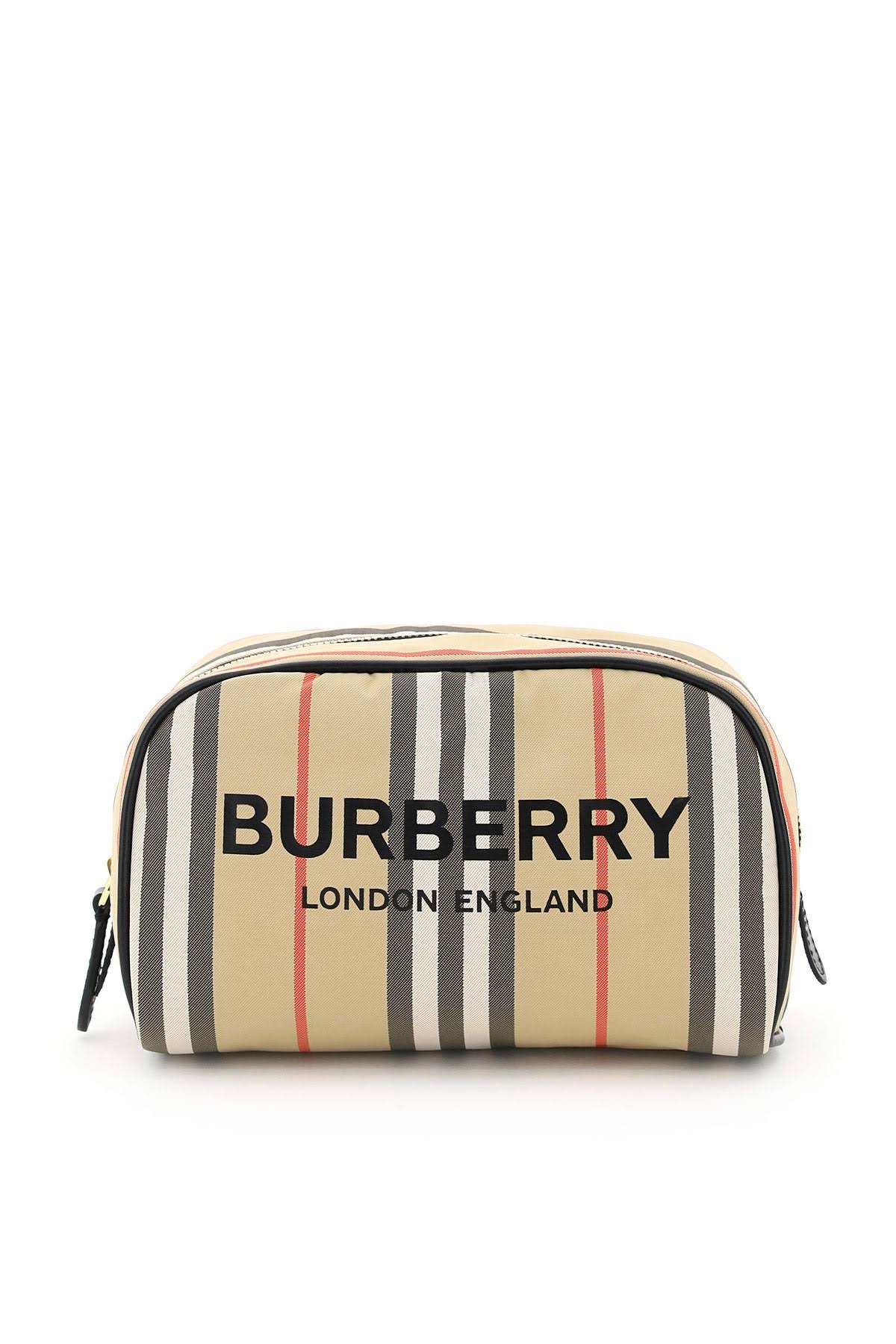 BURBERRY ICON STRIPE BEAUTY COSMETIC BAG