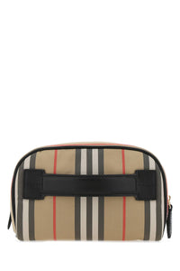 BURBERRY ICON STRIPE BEAUTY COSMETIC BAG