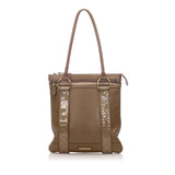 Burberry Calf Leather Tote Bag (SHG-10704)