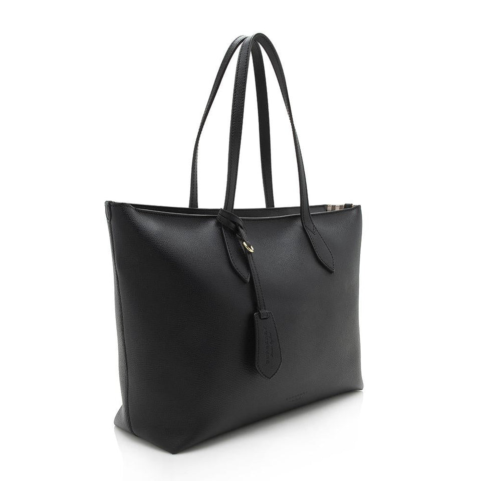 Burberry Grained Leather Ardwell Zip Medium Tote (SHF-12330)