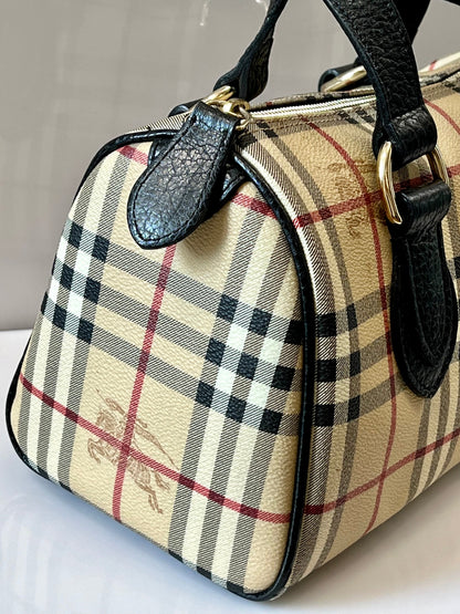 BURBERRY HAYMARKET CHECK SMALL CHESTER BOWLING BAG