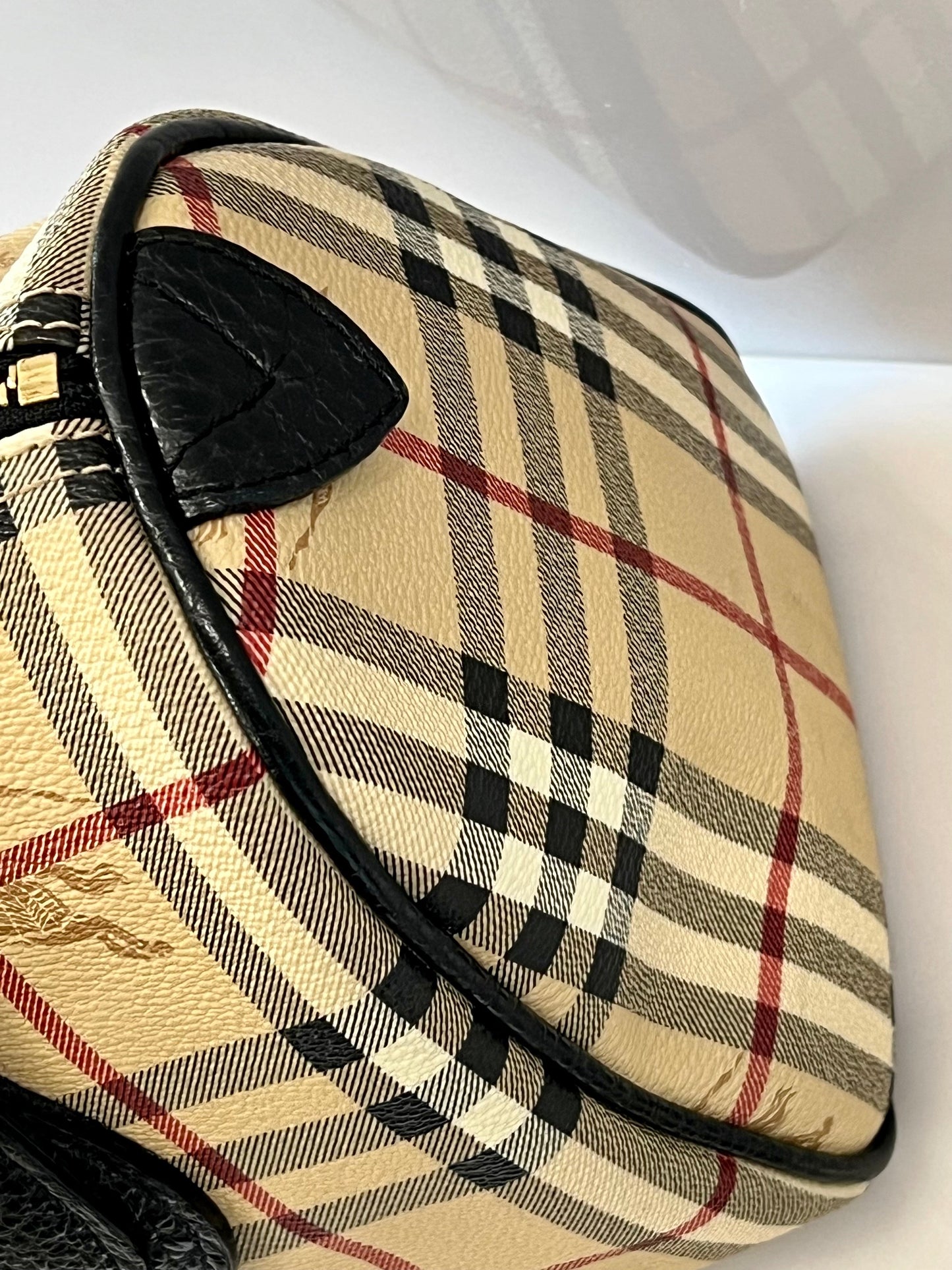 BURBERRY HAYMARKET CHECK SMALL CHESTER BOWLING BAG