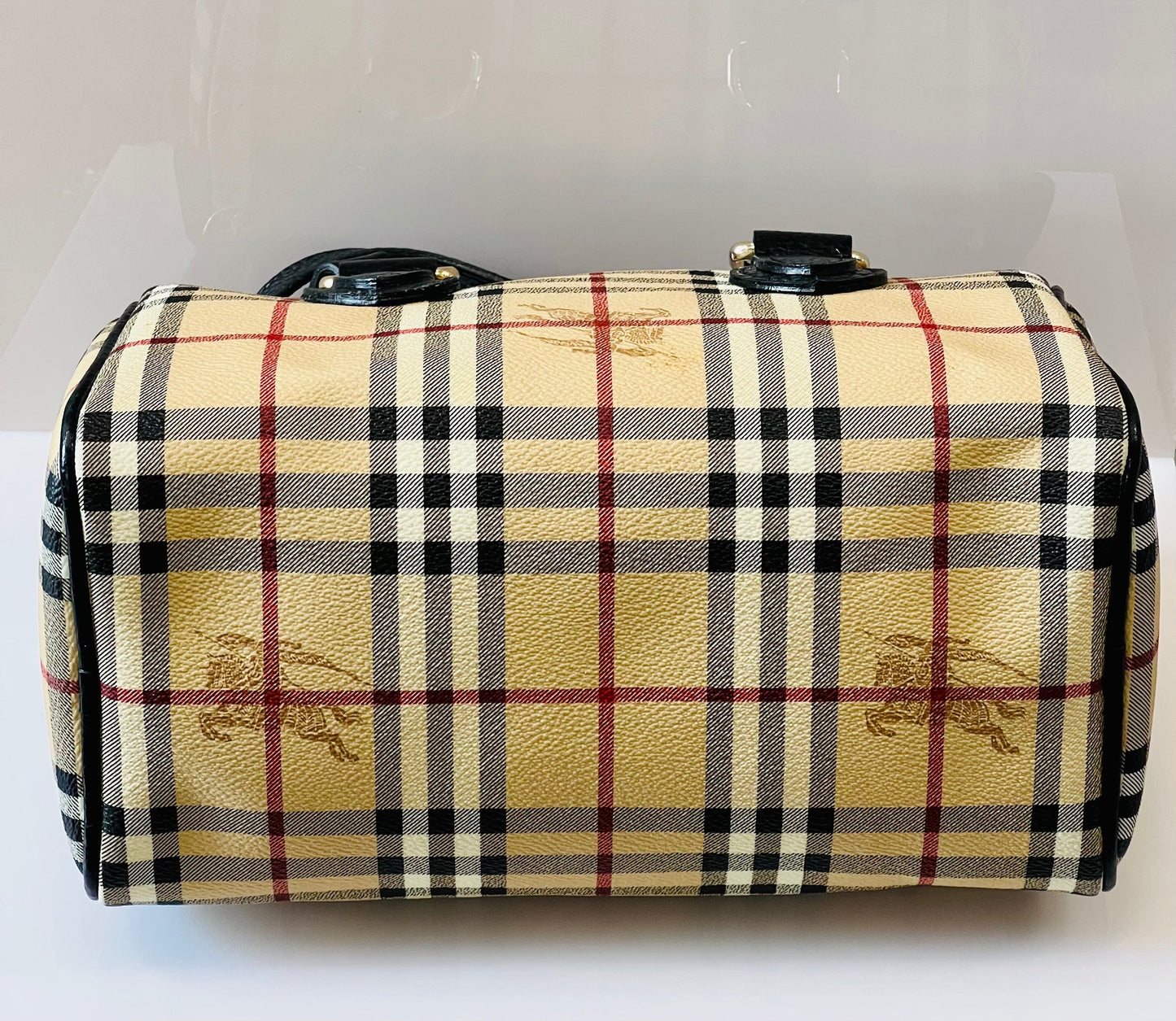 BURBERRY HAYMARKET CHECK SMALL CHESTER BOWLING BAG