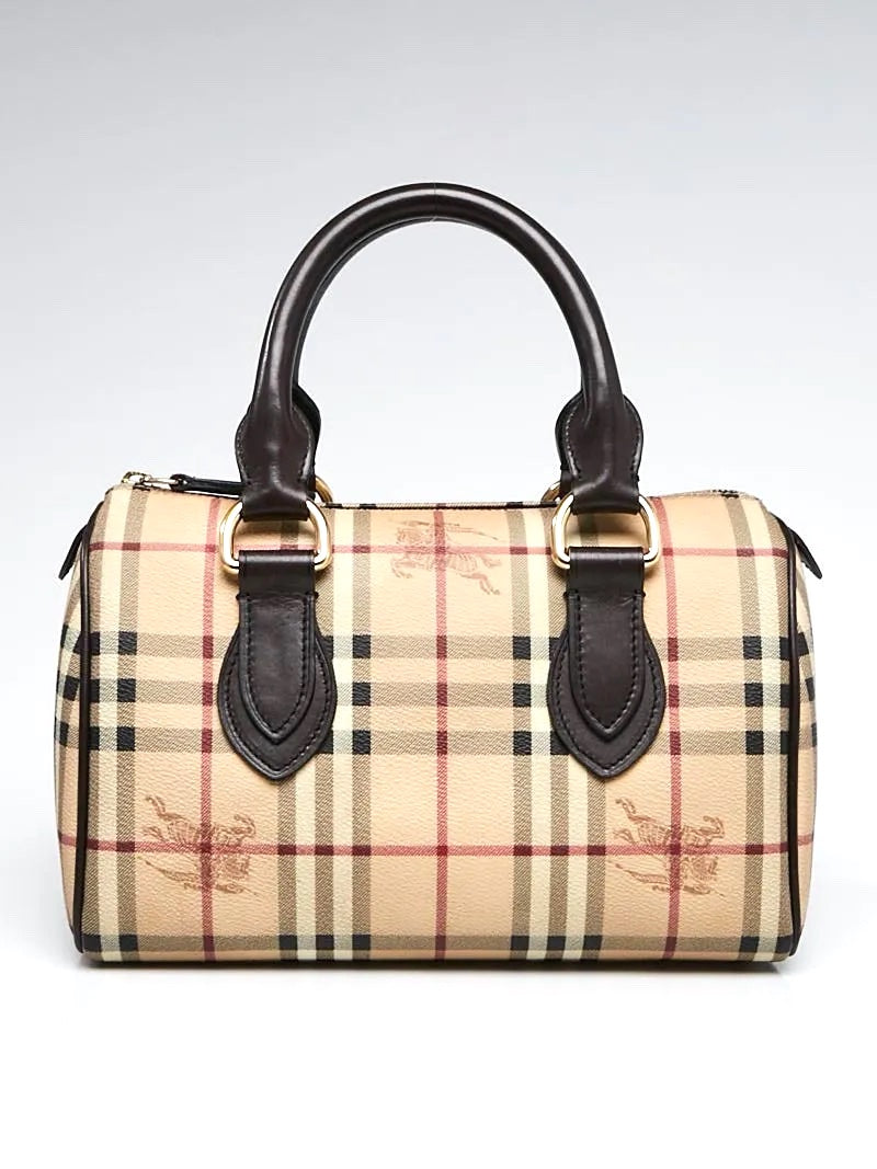 BURBERRY HAYMARKET CHECK SMALL CHESTER BOWLING BAG