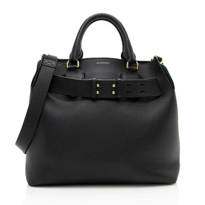 Burberry Leather Marais Medium Belted Tote (SHF-12522)