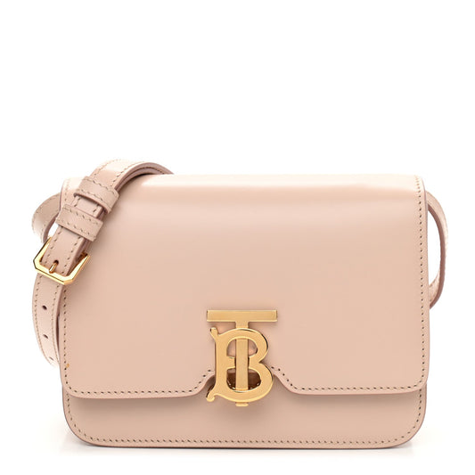 BURBERRY SMALL CALFSKIN TB BAG ROSE BEIGE