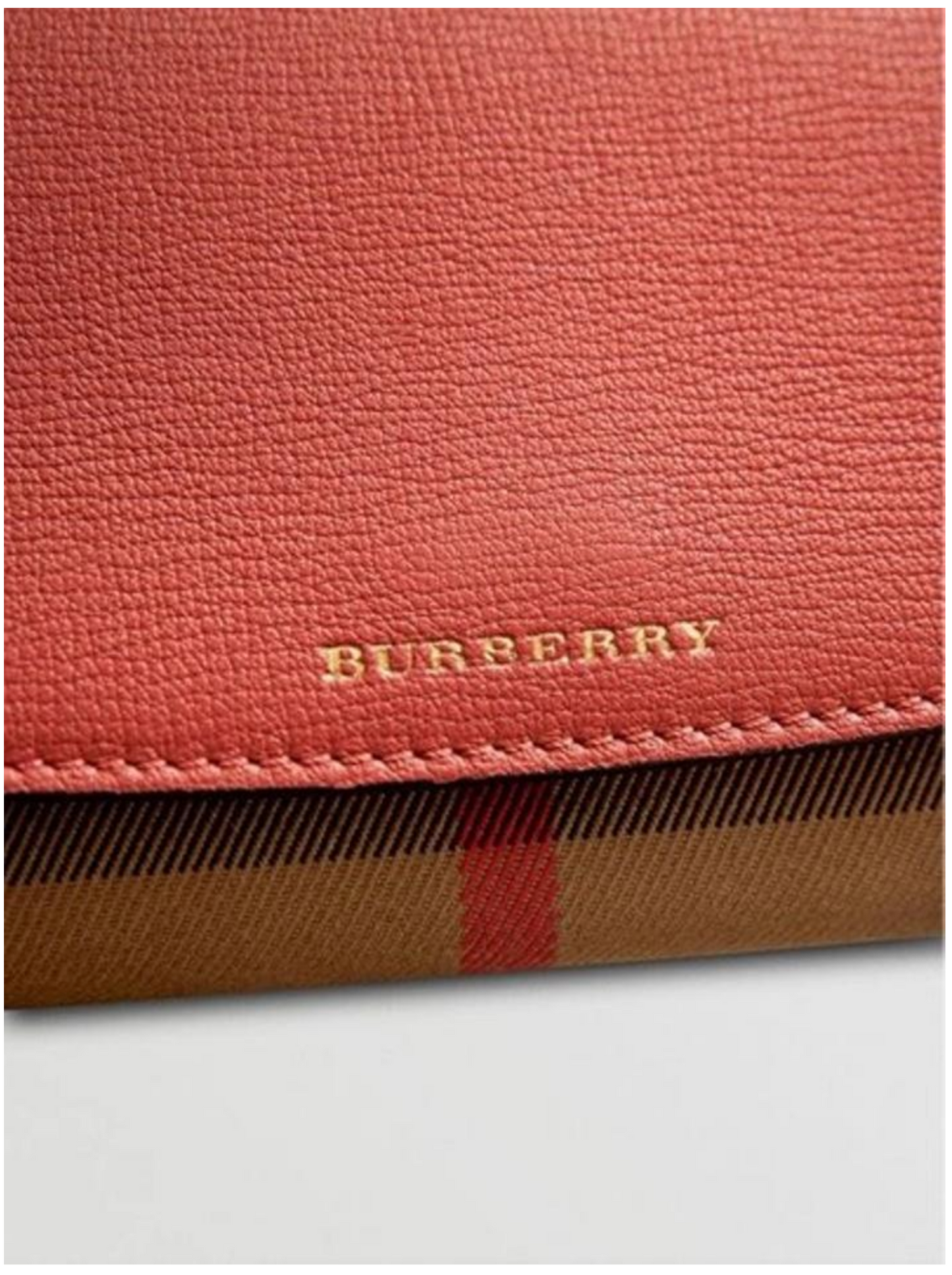 Burberry Wallet on Chain Cross Body Bag Cinnamon Red