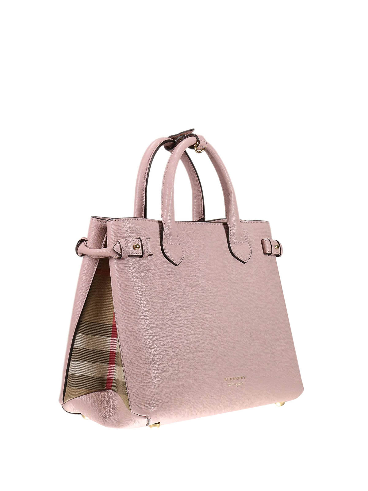 BURBERRY THE BANNER MEDIUM LEATHER TOTE BAG