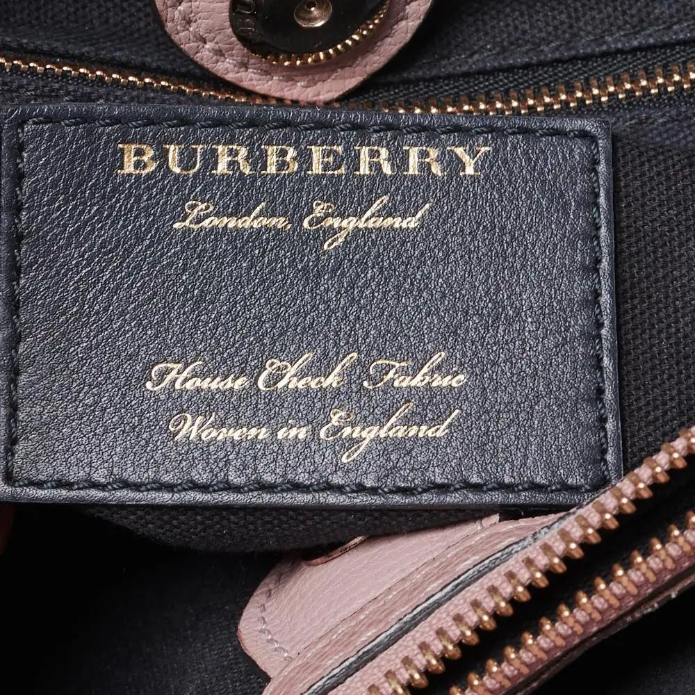 BURBERRY THE BANNER MEDIUM LEATHER TOTE BAG