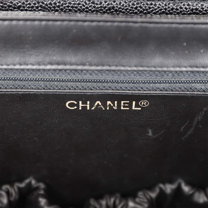 Vintage Chanel Large Vanity Bag Black Caviar Gold Hardware