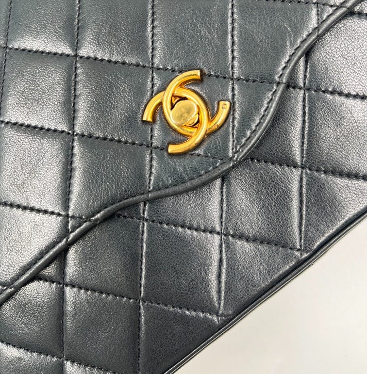 Vintage Chanel Black Single Flap Bag