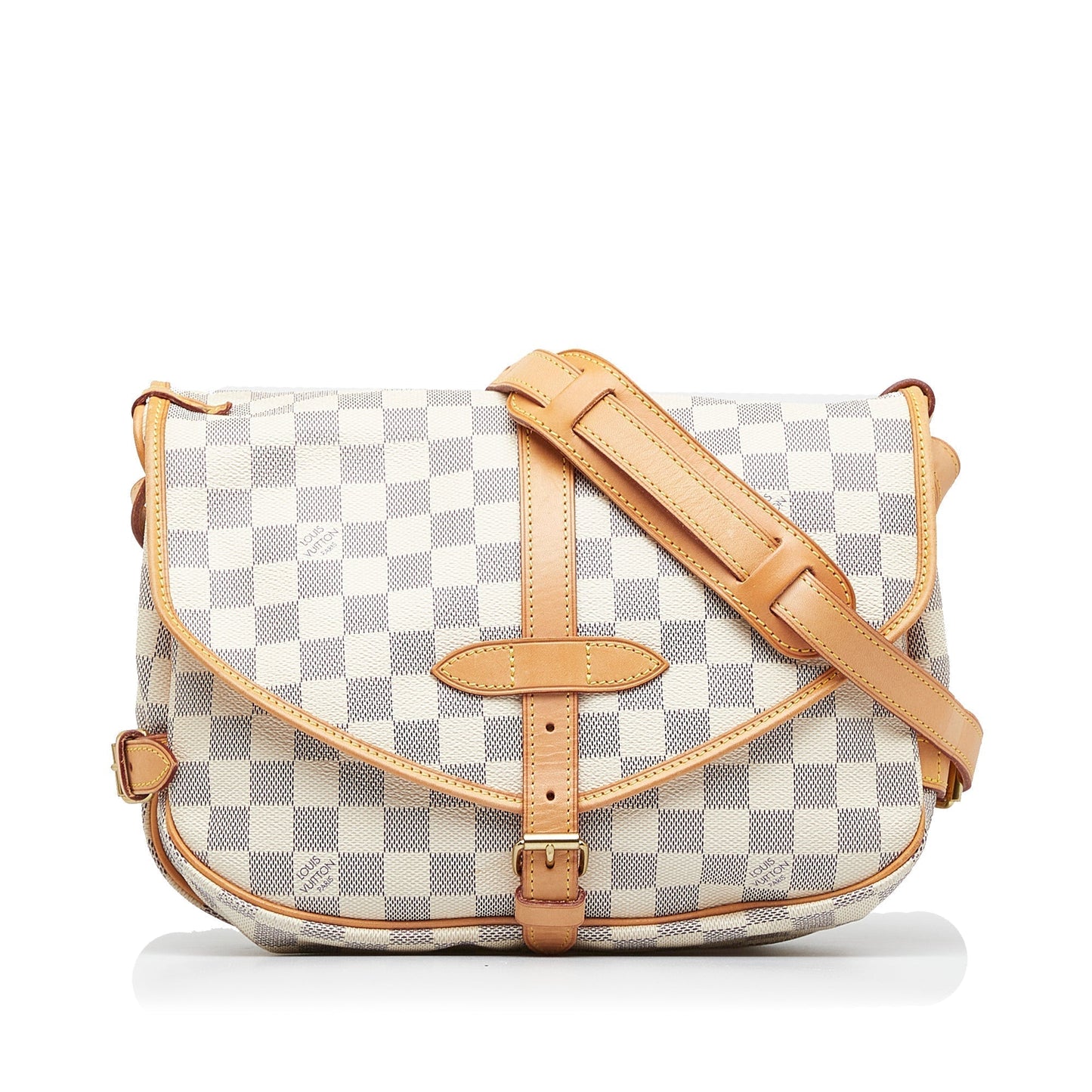 LOUIS VUITTON Damier Azur Saumur Crossbody Bag