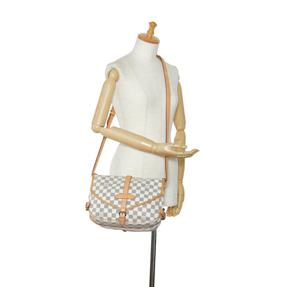 LOUIS VUITTON Damier Azur Saumur Crossbody Bag